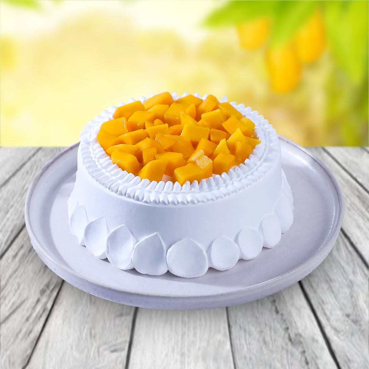 Divine Mango Cream Cake - 1/2 KG