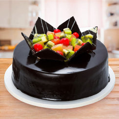 Chocolate Fruit Gateau Cake - 1 KG